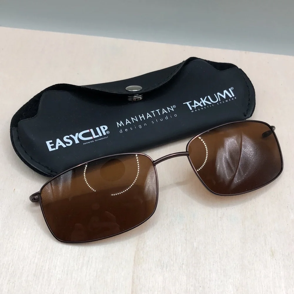 Takumi Clip On Sunglasses Easy Clip Manhattan Soft Case Model PX903/10